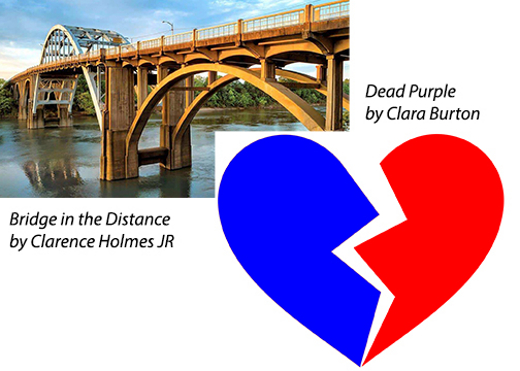 Bridge in the Distance by Clarence Holmes JR and Dead Purple by Clara Burton